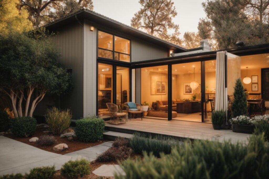 Sacramento home with window film installation, sunny exterior, comfortable interior