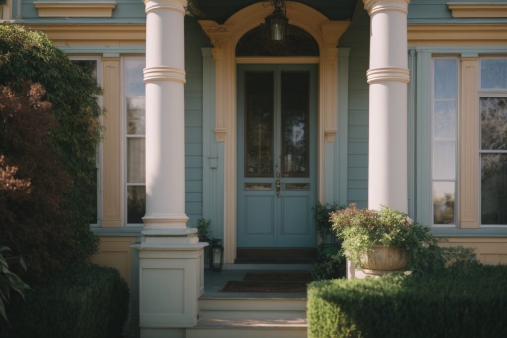 Victorian home with frosted window films in Sacramento