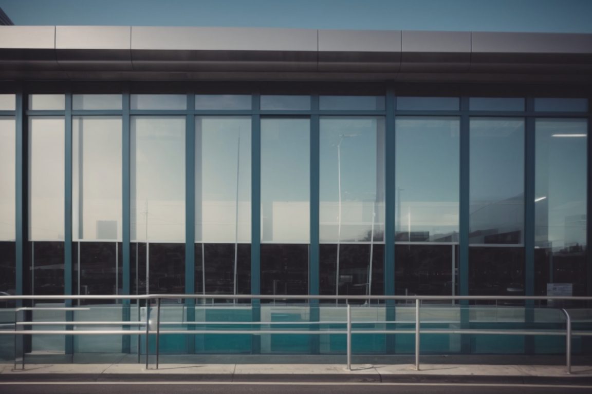 commercial building in Sacramento with clear energy efficient window film
