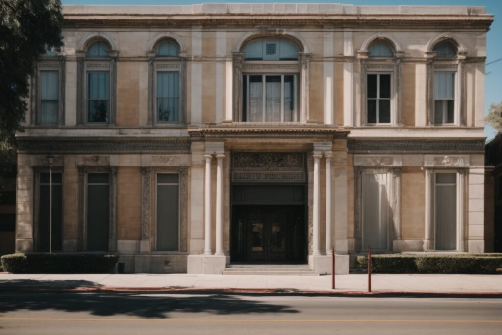 Historical building in Sacramento with window film installation