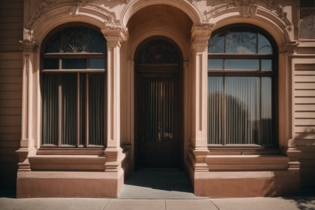 Historic Sacramento building with Low-E window films