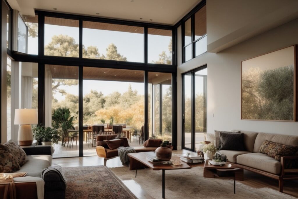 Sacramento home interior with UV protection window film