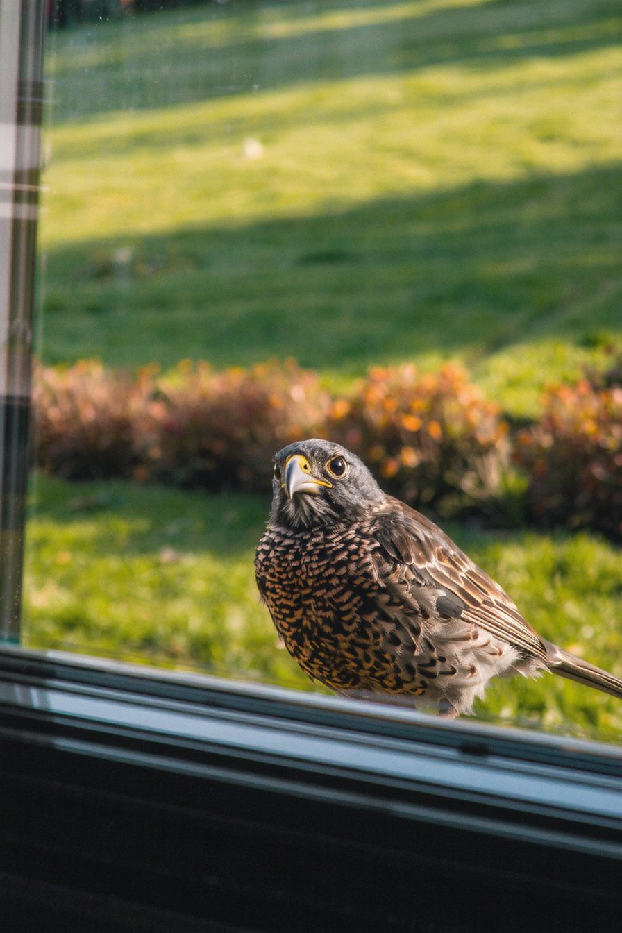 Quality assurance bird strike window film installation in Sacramento