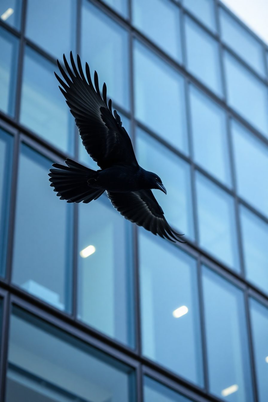 Commercial building with bird safety window film installation in Sacramento