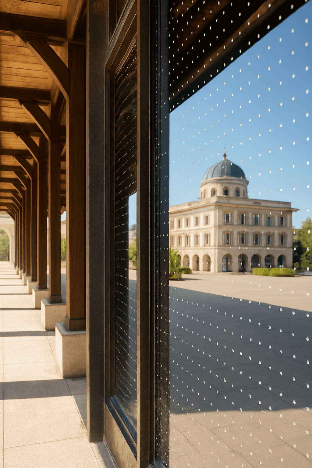 Advanced bird safety window film installation showing dot pattern technology in Sacramento